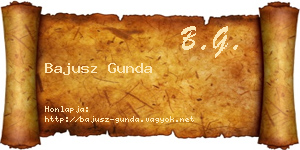 Bajusz Gunda névjegykártya